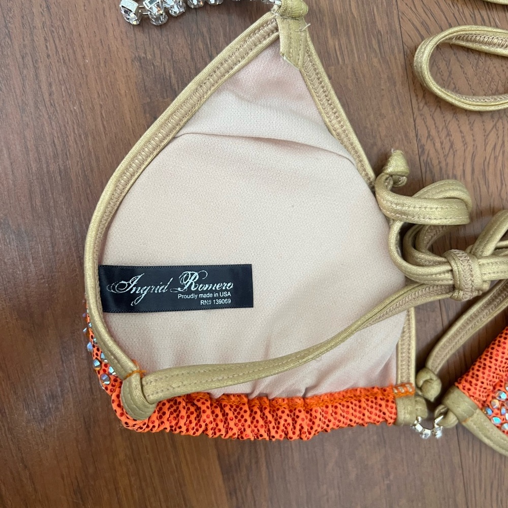 NWT Ingrid Romero fancy competition bikini Swarovski crystals - Picture 4 of 8